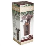 Набор кухонных принадлежностей на подставке ALPENKOK AK-5284 12пр. силикон, бежево-коричневый (1/16)