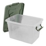 Контейнер для хранения 11л 370*250*230мм универсальный, крышка с ручкой RUNIS зелен (1/8)