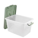 Контейнер для хранения 20л 450*310*260мм универсальный, крышка с ручкой RUNIS зелен (1/6)