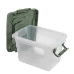 Контейнер для хранения 5л 290*190*185мм универсальный, крышка с ручкой RUNIS зелен (1/10)