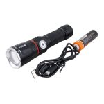 Фонарь ручной аккум LED HYD-1809-T6 1 мощн+шнур microUSB, zoom, магнит