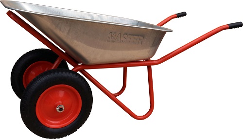 Тачка строительная ТЕХПРОМ WB5009MS2-118 двухколесная 250кг красная