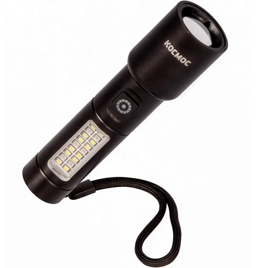 Фонарь ручной аккум LED КОСМОС(KOC134Lit) 10ВтLaserLED/широк свет/Li-ion1200mAh/алюм