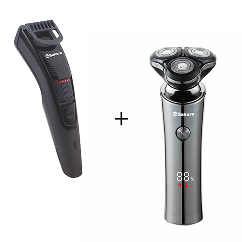 Комплект_№12 Бритва SAKURA SA-5435BK+Триммер SAKURA SA-5529DG