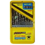 Набор сверл по металлу 19 шт X-Pert в металлич боксе (1/30/50)