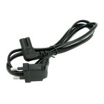 Шнур сетевой 1,5м C7(C14) угловой для бытовой аппаратуры 8*8 черный