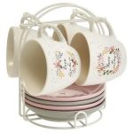 Чайный набор LOVE Ф11-004К/8 8 предметов 240мл на металлической подставке (1/8)