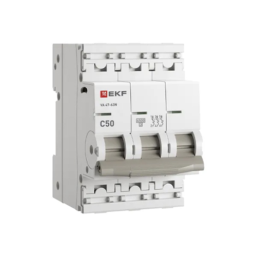 Автоматический выключатель 3P 50А (C) 4,5 кА ВА 47-63N PROXIMA EKF