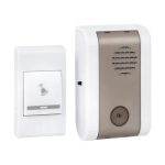 Звонок беспроводной 003 (бел.-сер. 36 мелод. с индик. 2x1,5В АA дист. 80м.) EKF Basic