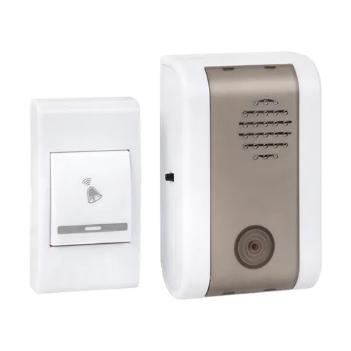 Звонок беспроводной 003 (бел.-сер. 36 мелод. с индик. 2x1,5В АA дист. 80м.) EKF Basic