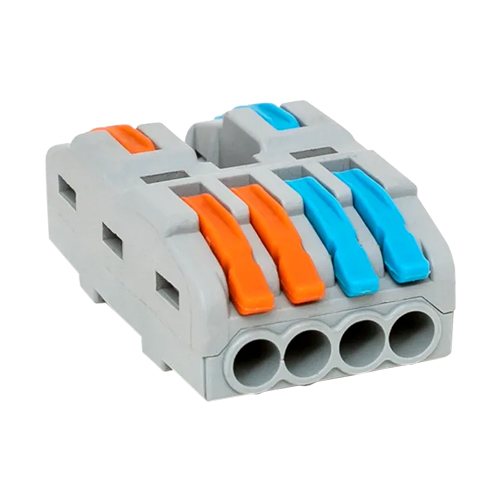 Строительно-монтажная клемма СМК 222-424 разветвительная 4 выхода 0,08-4 мм2 EKF