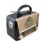 Приемник R-3166/3177BT FM/AM/SW USB, TF, сетевой, встроен. аккум., фонарь, Bluetooth