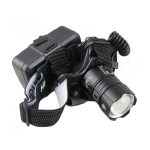 Фонарь налобный аккум LED HT-725-P90A 1 ярк., мигалка красн., 3 аккум., шнур TYPE-C индикатор, zoom