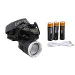 Фонарь налобный аккум LED HY-A22-P90 1 ярк., 3 акк.+ microUSB zoom