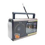 Приемник M-U40BT FM/AM/SW 1/2 сетевой, SD, USB, фонарь, часы сетевые 2R20