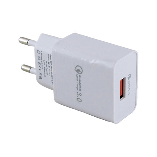 Сетевое зарядное устройство 5V 3A USB S-20 белый 3.0 быстрая зарядка без упаковки