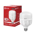 Лампа LED Высокомощная 80Вт Е27/Е40 4000К 220V 7600Лм (переходник Е27/Е40) IN HOME HP-PRO (1/12)