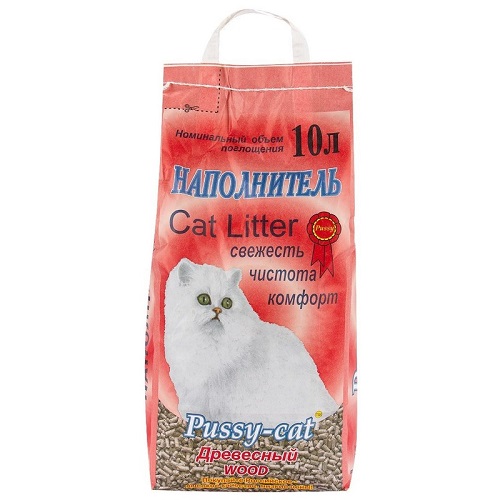 Наполнитель древесный Pussy-cat 10л