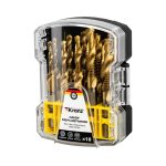 Набор метчиков 10 шт: M3*1/M4*1/M5*2/M6*2/M8*2/M10*2 P6M5 титан KRANZ