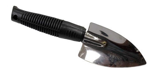 Совок посадочный малый, нержавеющий, с пластмассовой ручкой (20)