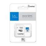 Карта памяти 16GB micro UHC-I BLUE (с адаптером SD) Smartbuy