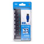 USB-хаб 3.0 с выключателями 7 портов черный супер эконом Smartbuy