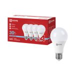 Лампа LED Стандарт 30Вт Е27 6500K 220В IN HOME VC А65 2850Лм 4PACK (4шт/уп) (1/25)