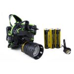 Фонарь налобный аккум LED HT-197-P160 1 ярк.+ 3акк.+ шнур TYPE-C, zoom