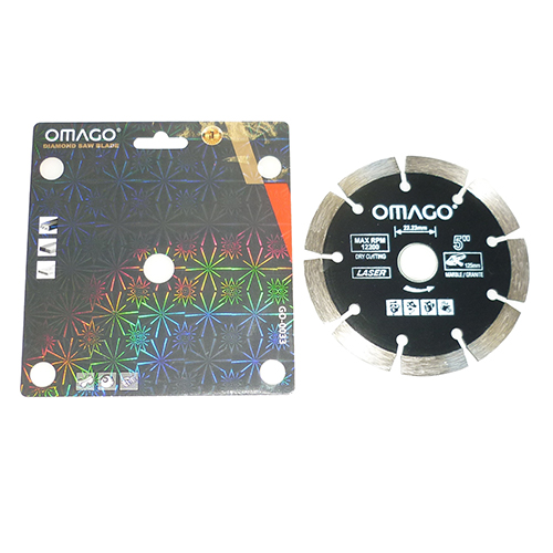 Диск отрезной алмазный 125*22,23мм сегментный бетон OMAGO GO-0033 №5 (1/200)