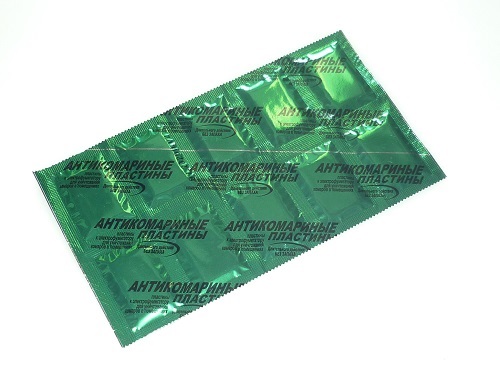 Средство от комаров (пластины) ОБОРОНХИМ зеленые длительного действия 10шт на блистере (1/250)