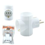 Тройник электрический VIKEY(ВИКЕЙ) ТС.3-1з с одной заземляющей группой 250В 16А