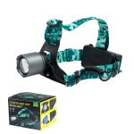 Фонарь налобный аккум LED JY-908-1 мощный 3000м шкала /сталь (1/60)