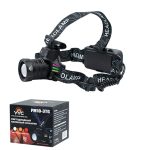 Фонарь налобный аккум LED YYC-8118-3ТG шкала/датчик/зум 2*18650-РМ10, сталь (1/10)