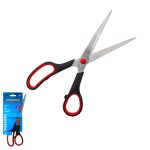 Ножницы хозяйственные 230мм 9,5" SCISSORS нерж сталь / черн пластик ручки (1/12/360)