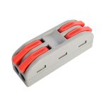 Клемма проходная КП 222-2412 с рычагами 2 полюса 0,08-2,5/4мм2 IN HOME (10шт/уп)