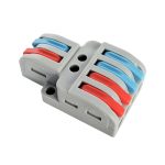 Клемма проходная разветвительная КПР 222-4124 с рычагами 2/4 полюса 0,08-2,5/4мм2 IN HOME (5шт/уп)