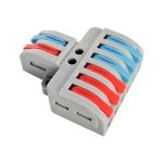 Клемма проходная разветвительная КПР 222-4126 с рычагами 2/6 полюса 0,08-2,5/4мм2 IN HOME (5шт/уп)