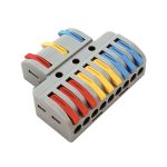 Клемма проходная разветвительная КПР 222-4139 с рычагами 3/9 полюса 0,08-2,5/4мм2 IN HOME (3шт/уп)