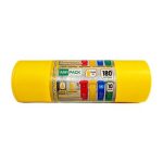 Мешки для мусора 180л 10шт/рулон 93*110см 35мкм, желтые MIRPACK PREMIUM+ ПВД (1/14)