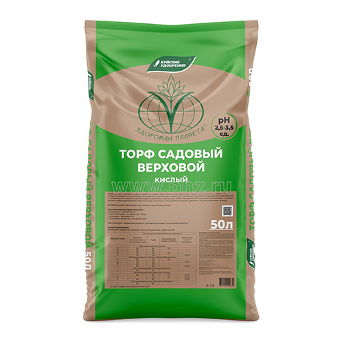 Торф верховой кислый 50л БХЗ (1/33)