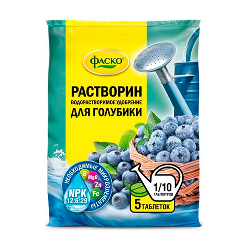 Удобрение для голубики Растворин 5 таблеток Фаско (1/20)