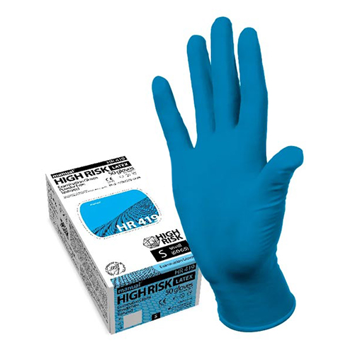 Перчатки латексные S универсальные High Risk (25)