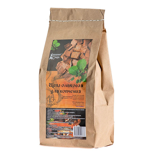 Щепа для копчения ОЛЬХА 250гр /1,5л
