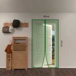 Антимоскитная сетка дверная 210*100см зеленая с магнитами по всей длине ЧЕТЫРЕ СЕЗОНА