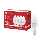 Лампа LED свеча 18Вт E-14 4000К 220V 1620Лм СВЕЧА-VC IN HOME 4PACK (4шт/уп) (1/25)