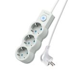Удлинитель 3 с/з  5м с/ш с выкл ПВС 3*1 10А IP20 белый КОСМОС