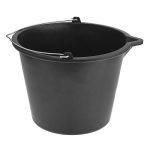 Ведро черное 12л (1/10) полипропилен ручка оцинкованная