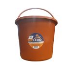 Ведро строительное 12л резинопластик ударопрочное LEON круглое красное (1)