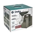 Мясорубка эл. DELTA DL-6107M 2000Вт, серый с черным (1/4)