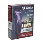 Машинка для стрижки волос сетевая DELTA DL-4067 10Вт, 4 съемных гребня, черный (1/24)